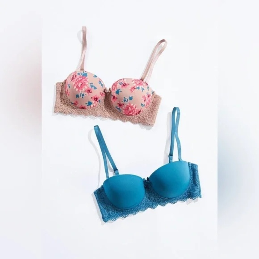 Cato | FLORAL TEAL CONVERTIBLE BRA SET VARIOUS SIZES AVAILABLE